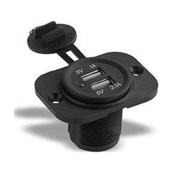 Blackcat Dash Board mounted Mobile Charger OEM Approved; Passenger/Car Rear Seat Charger 3.1A; Dual Port